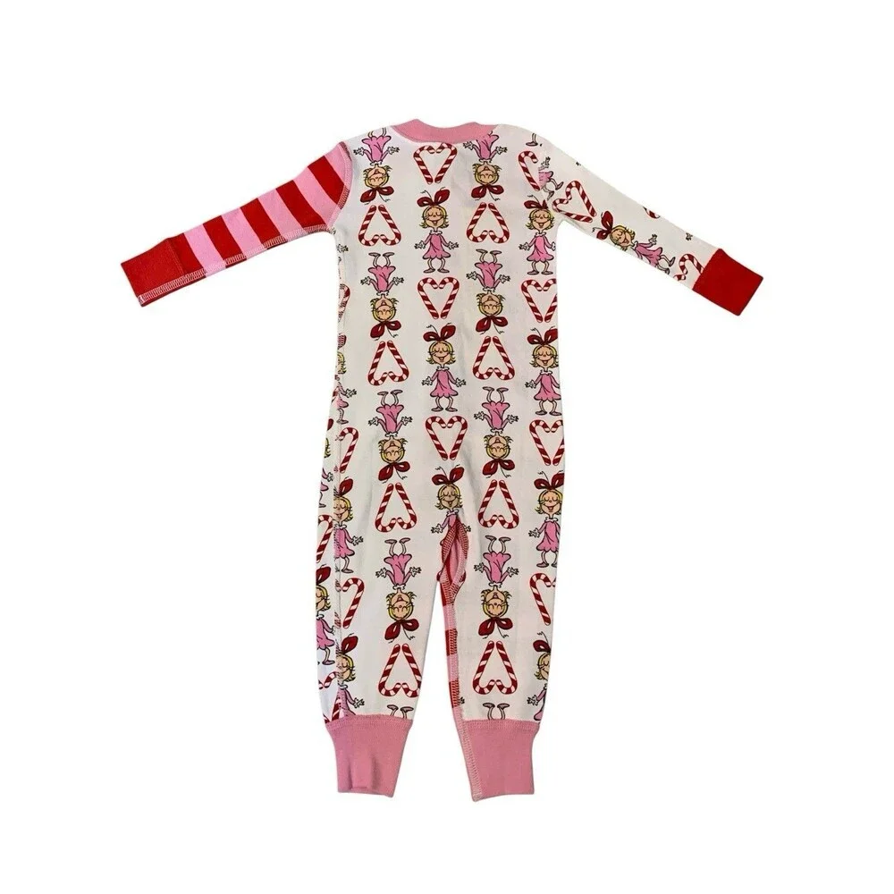 Hanna Andersson Dr. Seuss Grinch One Piece Pajamas 6-12M Girls Cindy-Lou Who